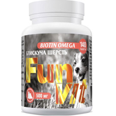 Вітаміни FunVit Biotin-Omega - для шерсті собак 140 таб