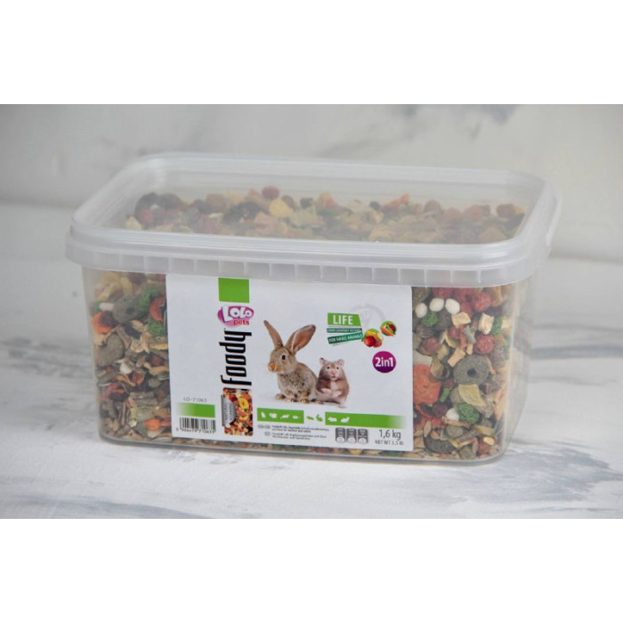 Lolo pets Корм для хомяків і кроликів овоче-Фруктовий мікс 1,6 кг 71063