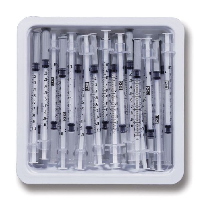 Шприц 1 мл BD allergy syringe tray 27G x 12-25 штук