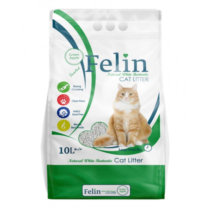 Felin наповнювач для кішок зелене яблуко 10л