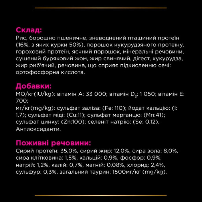 PRO PLAN Veterinary Diets UR Urinary сухий корм для котів при захворюваннях сечовивідних шляхів 1,5 кг