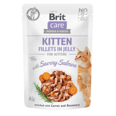 Brit Care Cat pouch з лососем у желе беззерновий вологий корм для кошенят 85 г