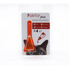 Faktor forte краплі для котів від бліх, кліщів, гельмінти 1мл до 4кг піпетка