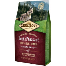 Carnilove Cat Hairball Control з качкою та фазаном сухий корм для кішок для виведення вовни 2 кг