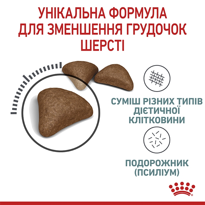 АКЦІЯ Royal Canin Hairball Care сухий корм для кішок для виведення вовни зі шлунка 2 кг + 12 паучів
