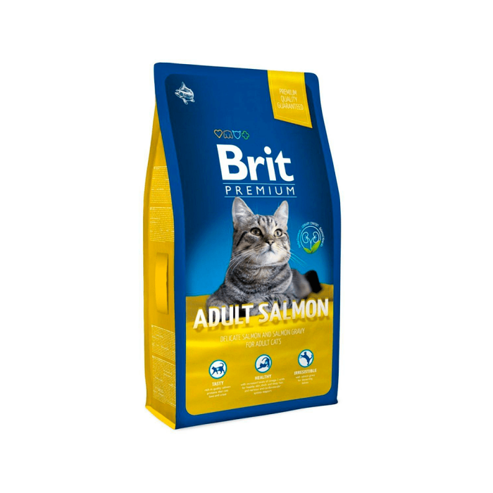 Brit Premium для дорослих кішок з лососем Adult Salmon 1,5 кг 513123