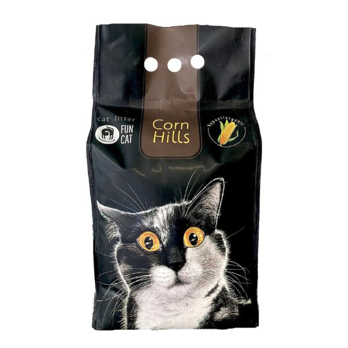 Fun cat Acorn Hills гіпоалергенний наповнювач для котячого туалету з харчової кукурудзи, без запаху, 5л