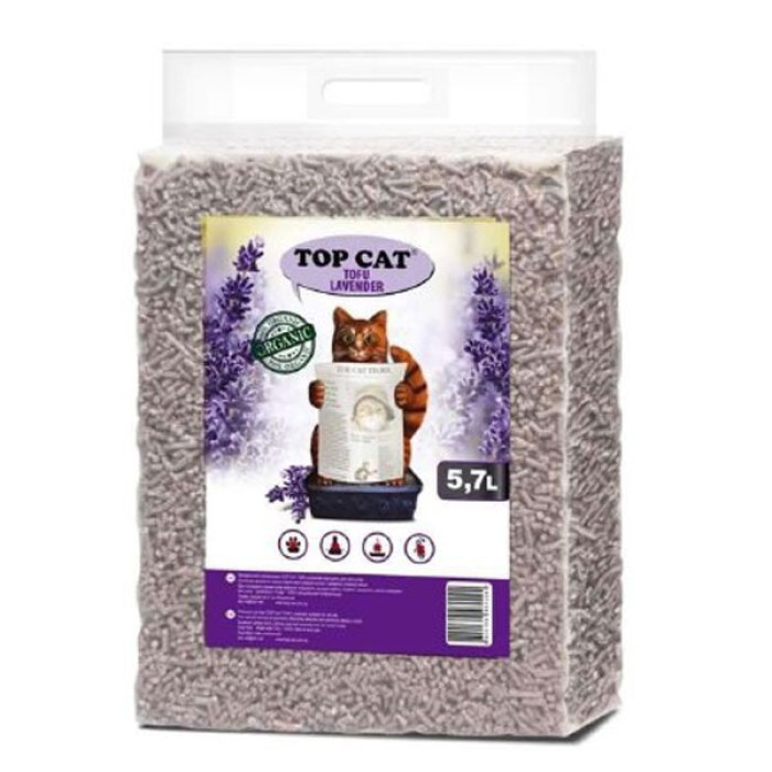 Top Cat Tofu соєвий наповнювач з ароматом лаванди 5,7 л Top Cat Tofu соевый наполнитель с ароматом лаванды 5,7 л
