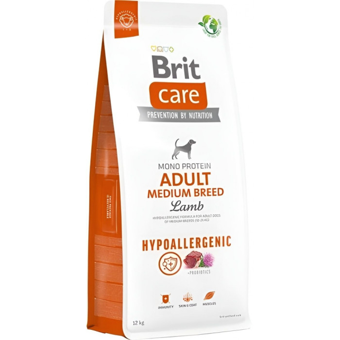 Brit Care Dog Hypoallergenic Adult Medium Breed гіпоалергенний корм для собак середніх порід з ягнятком 12 кг