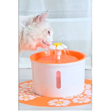 Фонтан для тварин Small Flower Помаранчевий 16х20х12см CS0329