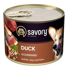 SAVORY Вологий корм для собак усіх порід з качкою 200 г