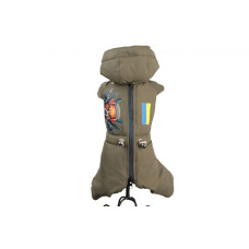 Хакі комбінезон для собак хлопчиків на силіконі XL бигль