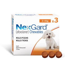 Nexgard (Нексгард) - таблетки для собак від бліх і кліщів S 2-4кг 3 таблетки