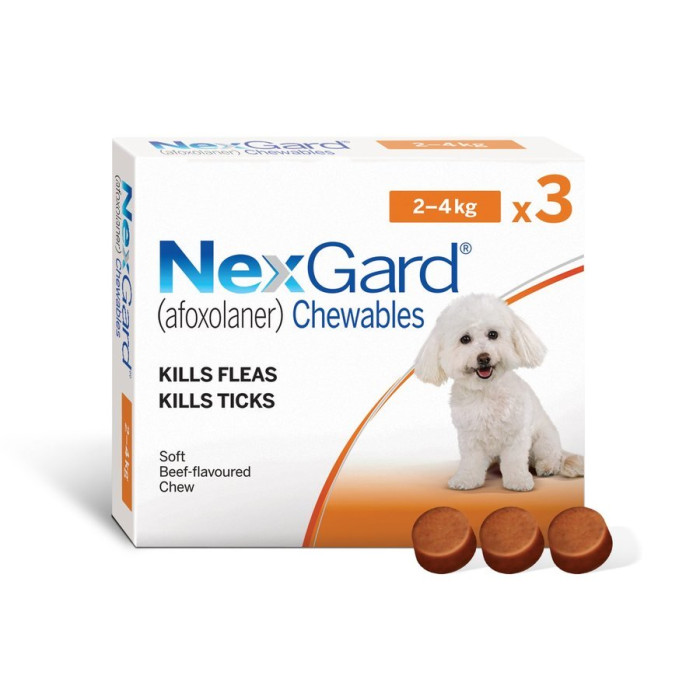 Nexgard (Нексгард) - таблетки для собак від бліх і кліщів S 2-4кг 3 таблетки