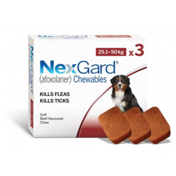 Nexgard (Нексгард) - таблетки для собак від бліх і кліщів XL 25-50кг 1 таблетка