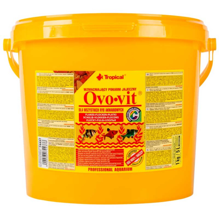 Tropical Ovo Vit (Тропікал Ово Віт) корм для риб у вигляді пластівців 21л 4кг відро 74439