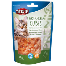 Premio Cheese Chicken Cubes-сирно-курячі кубики для кішок, Тріксі 42717 Ласощі Esquisita Premio сирно-курячі кубики 50гр 42717