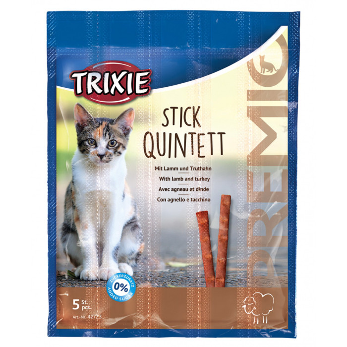 Quadro-Sticks-ласощі для кішок ягня індичка у вигляді паличок, Тріксі Палички Quadro-Sticks ягня Індичка для кішок, 4шт5гр 42723