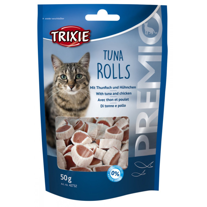 Premio Tuna Rolls-ласощі з тунцем для кішок, Тріксі 42732 Ласощі PREMIO Tuna Rolls тунець 50гр 42732