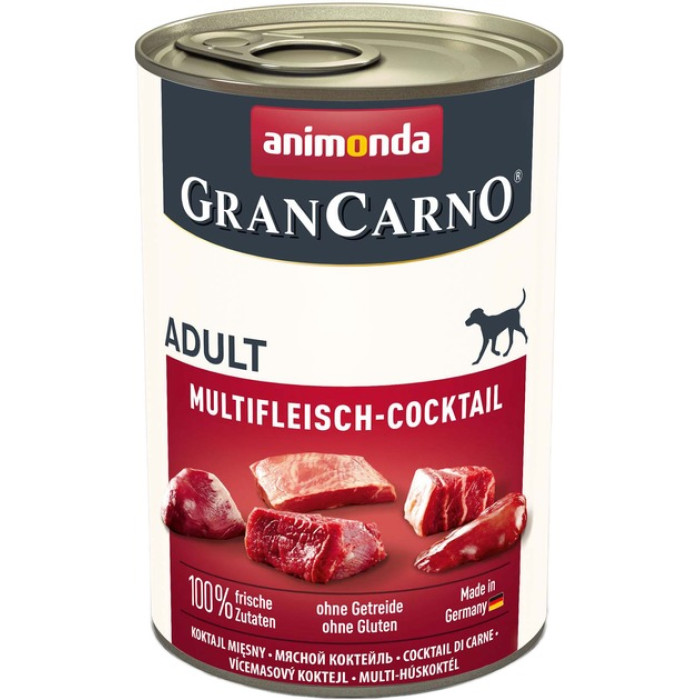 Animonda Gran Carno Adult Multi Meat Cocktail вологий корм мульти мясний коктейль для собак 800 гр