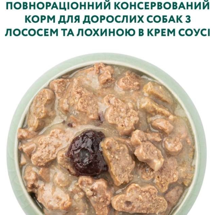 Optimeal Вологий корм для собак з лососем і лохиною в крем соусі, 100 г 100 г
