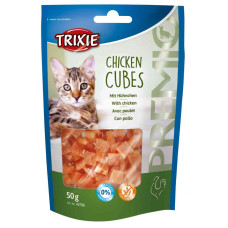 Premio Chicken Cubes-курячі кубики для кішок, Тріксі 42706 Ласощі Esguisita Crisbits курячі кубики 50гр. 42706