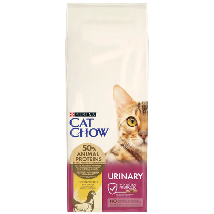 Cat Chow Urinary Tract Health сухий корм для котів для підтримки здоровя сечовивідної системи з куркою 15 кг