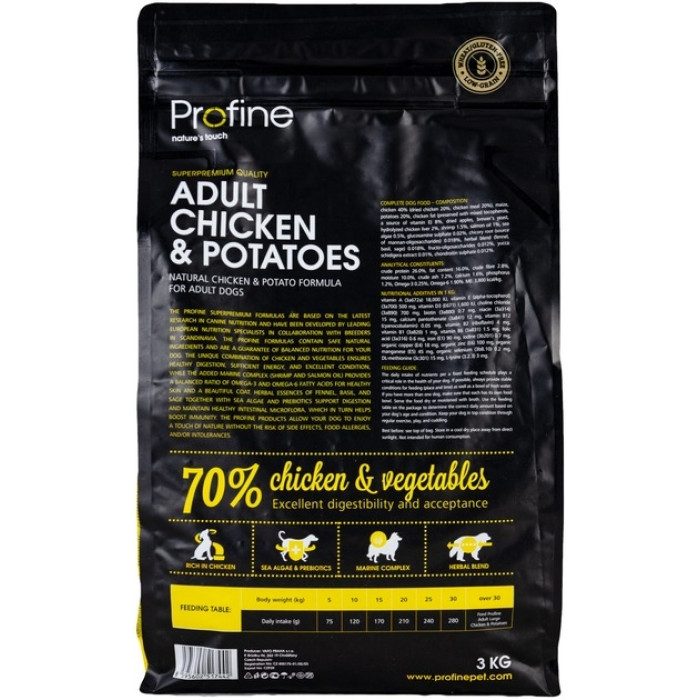 Profine Adult Chicken сухий корм для дорослих собак з куркою та картоплею 3 кг