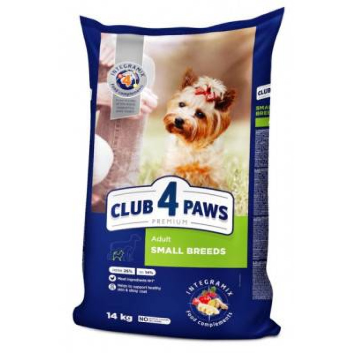 Акція Club 4 paws (Клуб 4 лапи) Для собак дрібних порід 14кг (-15)