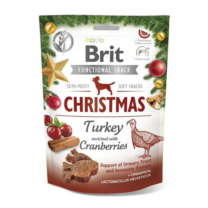 Ласощі Brit Care Dog Functional Snack Для собак з індичкою та журавлина 150г