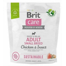 Brit Care Dog Sustainable Adult Adult Small Breed Корм для собак малих порід з куркою та комахами 1кг