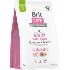 Brit Care Dog Sustainable Adult Adult Small Breed Корм для собак малих порід з куркою та комахами 3кг