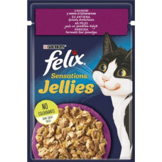 Purina Felix Вологий корм для котів з качкою та шпинатом в желе 85г