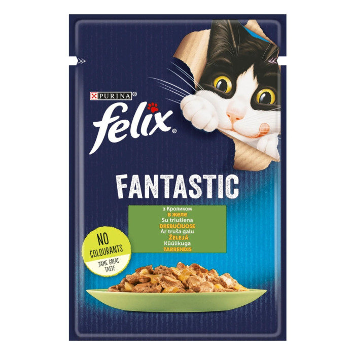 Purina Felix Вологий корм для котів із кроликом в желе 85г