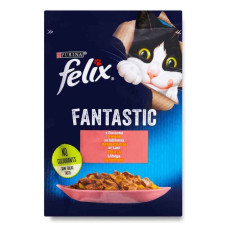 Purina Felix вологий корм для котів із лососем у желе 85гр