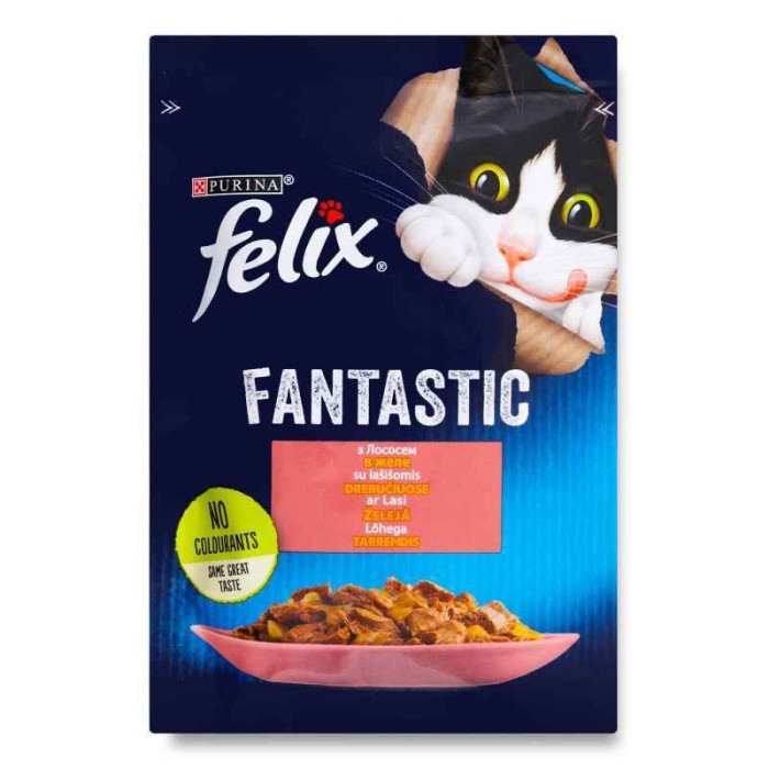 Purina Felix вологий корм для котів із лососем у желе 85гр
