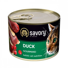 SAVORY Вологий корм для вибагливих котів з качкою 200гр
