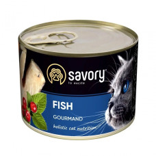 SAVORY Вологий корм для вибагливих котів з рибою 200 г