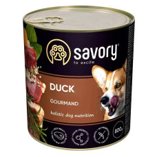 SAVORY Вологий корм для собак усіх порід з качкою 400 г