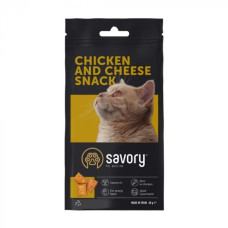 Ласощі SAVORY Snack для котів  з куркою та сиром 60гр
