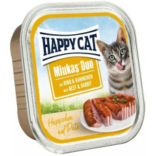 Happy Cat Duo RindKaninchen Вологий корм для котів паштет у соусі з яловичиною та кроликом 100 г