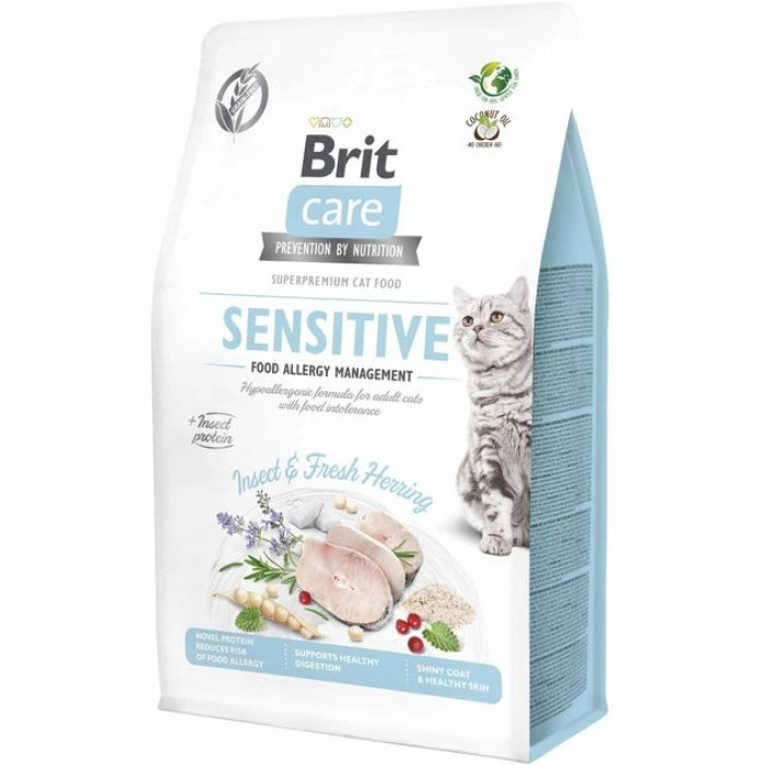 Brit Care Cat GF Insect Сухий корм для кішок з харчовою непереносимістю з комахами та рибою 2кг