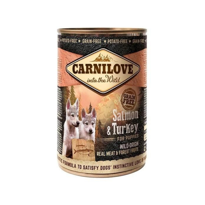 Carnilove Вологий корм для цуценят з лососем та індичкою 400г
