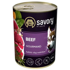 Savory Вологий корм для дорослих собак із яловичиною 400 г