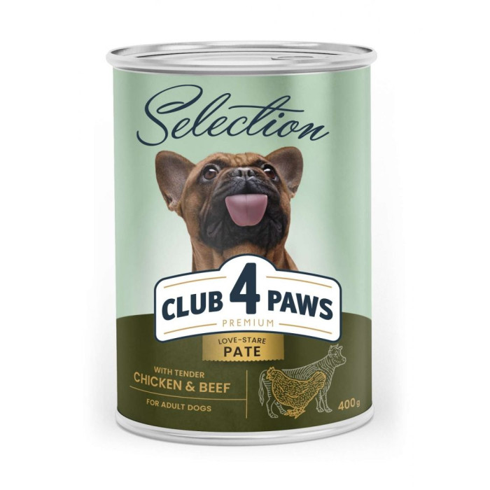 Club 4 Paws Premium Selection Вологий корм для собак - паштет з індичкою та яловичиною 400 г