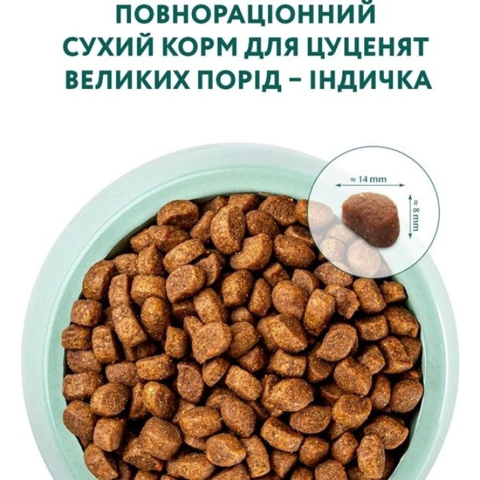 Акція Optimeal Сухий корм для цуценят великих порід з індичкою 4,0кг