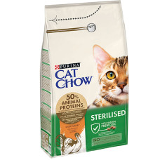 Cat Chow Sterilized сухий корм для стерилізованих котів з індичкою 15кг