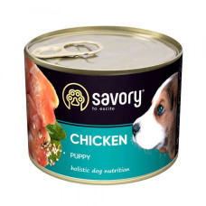 Savory Вологий корм для цуценят усіх порід з куркою 200 г