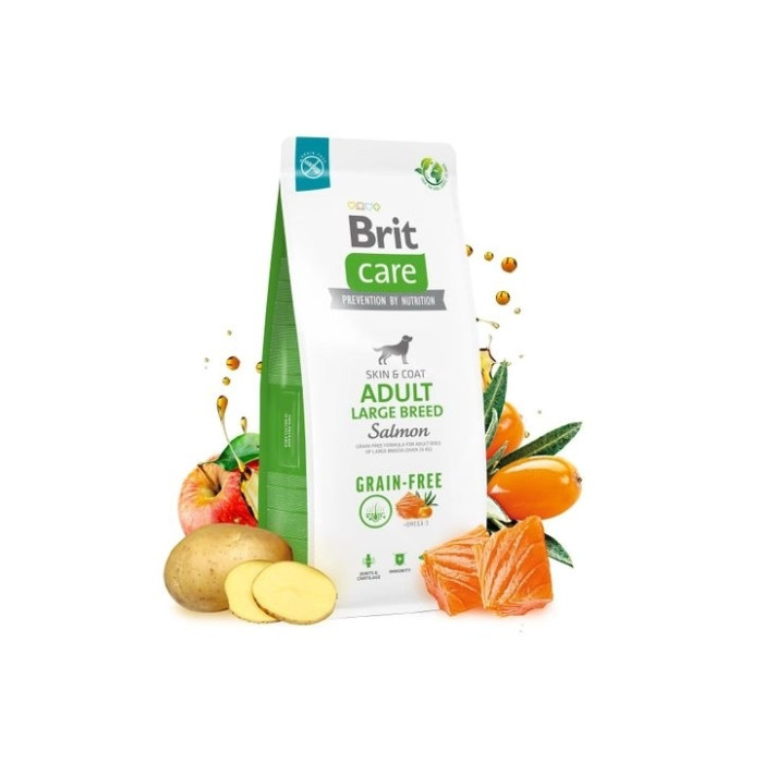 Brit Care Dog Grain-free Adult Large Breed для великих порід собак беззерновий з лососем 3 кг