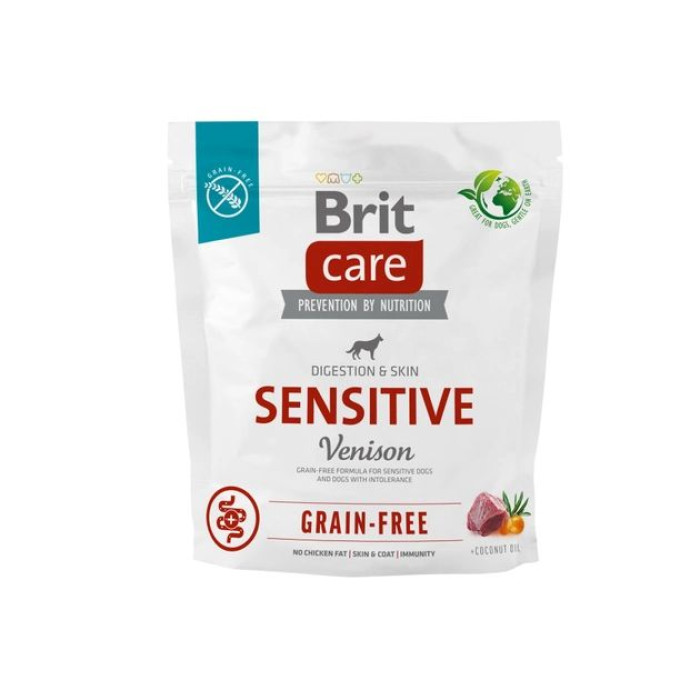 Brit, Сухий корм для собак Brit Care Dog Grain-free Sensitive корм для собак з чутливим травленням беззерновим з олениною 1 кг